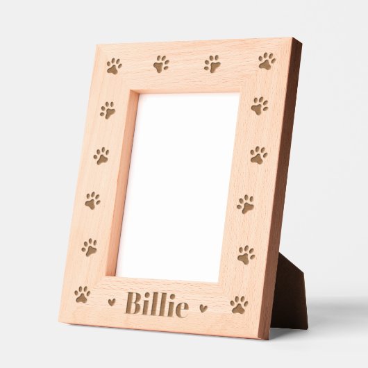 Huisdier hond kat naam harten poot prints gegraveerde lijstjes (Links)