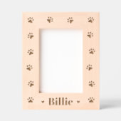 Huisdier hond kat naam harten poot prints gegraveerde lijstjes (Voorkant)