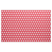 Huisdier Hond Kat Poot Drukt Rood Wit Stof (Fat Quarter)