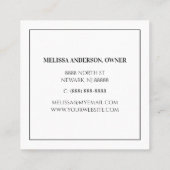 Huisdier Hond Kat Poot Hart Custom Vierkante Visitekaartje (Achterkant)