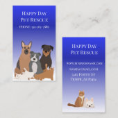 Huisdier Hond Kat Rescue Zitting Service Dag Zorg Visitekaartje (Voorkant / Achterkant)