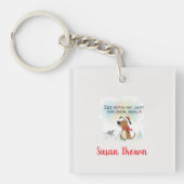 Huisdier Hond Kerst Dieren acrylen sleutelhanger (voorkant)