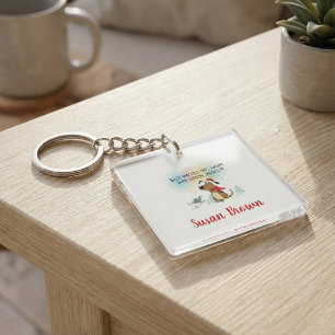 Huisdier Hond Kerst Dieren acrylen sleutelhanger