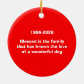 Huisdier Hond Memorial Kerstmis Ornament Gifts (Achterkant)