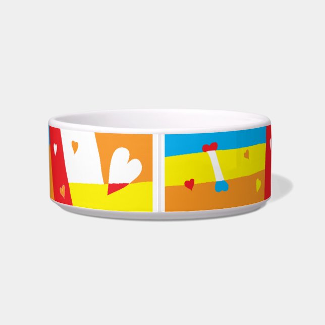 Huisdier HOND Middelgrote Kom "Eet, Drink en Wees  (Achterkant)