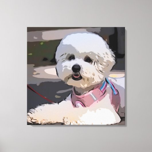 Huisdier hond, puppy, lopen canvas afdruk (Voorkant)