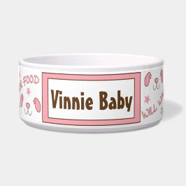 Huisdier HOND Roze Bak Groot "Zal Spelen voor Eten Voerbakje