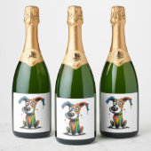 huisdier hond sparkling wijnetiket (Flessen)
