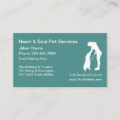 Huisdier Hond Zitting Services Visitekaartje (Voorkant)