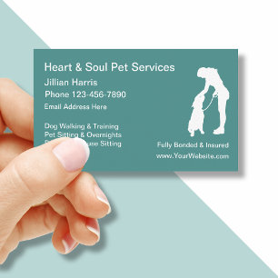 Huisdier Hond Zitting Services Visitekaartje
