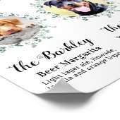 Huisdier Huwelijk Handtekening Dranken Gepersonali Poster (Hoek)