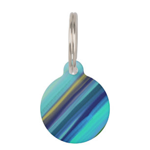 Huisdier ID Tag Diepblauw Oceaan Tinten van Blauw Huisdierpenning