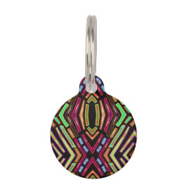 Huisdier ID Tag Gebrandschilderde Glas Sfeer Kleur Huisdierpenning