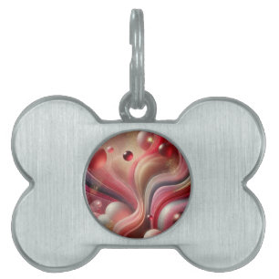 Huisdier-ID-tag met abstract kunstontwerp Huisdieren Naamplaatje