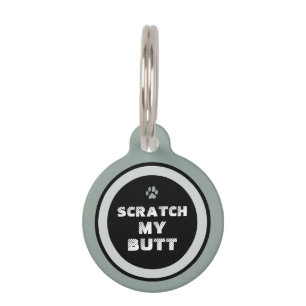 Huisdier ID Tag - Sage Green & Black - Scratch My Huisdierpenning
