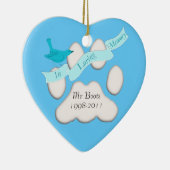 huisdier in liefhebbende geheugenblauwe versiering keramisch ornament (Rechts)