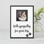 Huisdier kat aanpasbaar, downloadbaar, sympathie k bedankkaart (Staand voorkant)