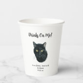 Huisdier kat bruiloft papieren bekers (Voorkant)