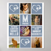Huisdier Kat Herdenkingsfoto Collage Poster (Voorkant)