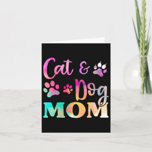 Huisdier Kat Hond Moeder T-shirt voor vrouwen Kaart
