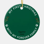 Huisdier kat Mijn eerste kerst aangepaste foto Keramisch Ornament (Voorkant)