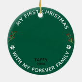 Huisdier kat Mijn eerste kerst aangepaste foto Keramisch Ornament (Achterkant)