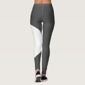 Huisdier Kat Moeder Naam Grijs Wit Aangepaste Teks Leggings (Achterkant)