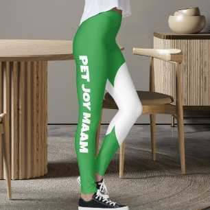 Huisdier Kat Moeder Naam Tuin Lux Groen Aangepaste Leggings