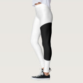 Huisdier Kat Moeder Naam Wit Zwart Aangepaste Teks Leggings (Links)