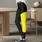 Huisdier Kat Moeder Naam Zwart Geel Plezier Aangep Leggings