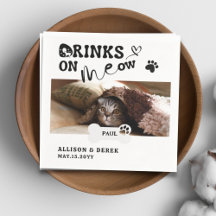 Huisdier Kat Naam Aangepaste Foto Drinkt Op Mijn K