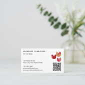 Huisdier Kat Oppas Pret QR Code Visitekaartje (Staand voorkant)