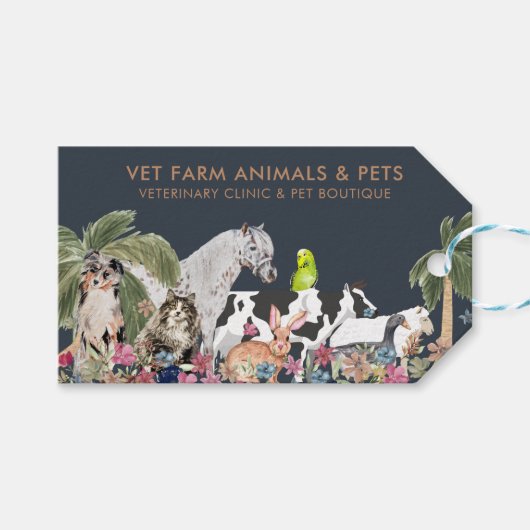 Huisdier Kat Vogel Huisdier Cadeaulabel (Voorkant (Horizontaal))
