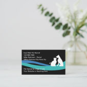 Huisdier kennel Hond en Kat Theme Visitekaartjes (Staand voorkant)