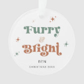 Huisdier Kerst Ornament Foto Hond Furry & Bright (voorkant)