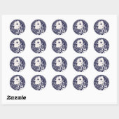 Huisdier kerst  ronde sticker (Vel)