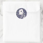 Huisdier kerst  ronde sticker (Tas)