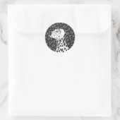 Huisdier kerst ronde sticker (Tas)