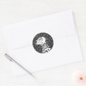 Huisdier kerst ronde sticker (Envelop)