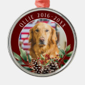 Huisdier Kerstherdenking Metalen Ornament (Voorkant)