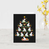 Huisdier Kerstmis Lights Santa Arctic Fox Kerstmis Kaart (Gele Bloem)