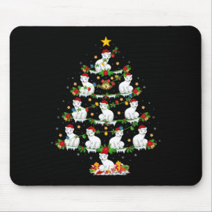 Huisdier Kerstmis Lights Santa Arctic Fox Kerstmis Muismat