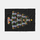 Huisdier Kerstmis Lights Santa Mole Kerstboom Fleece Deken (Voorkant (Horizontaal))