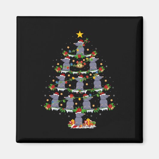 Huisdier Kerstmis Lights Santa Mole Kerstboom Magneet (Voorkant)