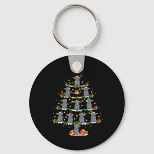 Huisdier Kerstmis Lights Santa Mole Kerstboom Sleutelhanger