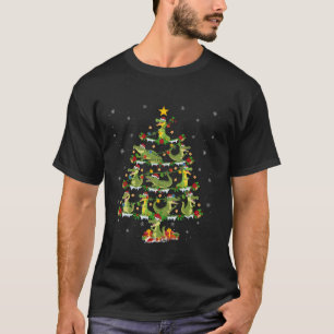 Huisdier Kerstverlichting Santa Alligator Christma T-shirt