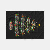 Huisdier Kerstverlichting Santa Anteater Kerstboom Fleece Deken (Voorkant (Horizontaal))