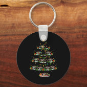 Huisdier Kerstverlichting Santa Anteater Kerstboom Sleutelhanger (Voorkant)