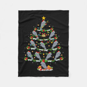 Huisdier Kerstverlichting Santa Manatee Kerstboom Fleece Deken