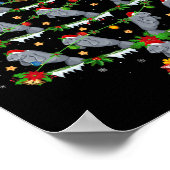 Huisdier Kerstverlichting Santa Manatee Kerstboom Poster (Hoek)